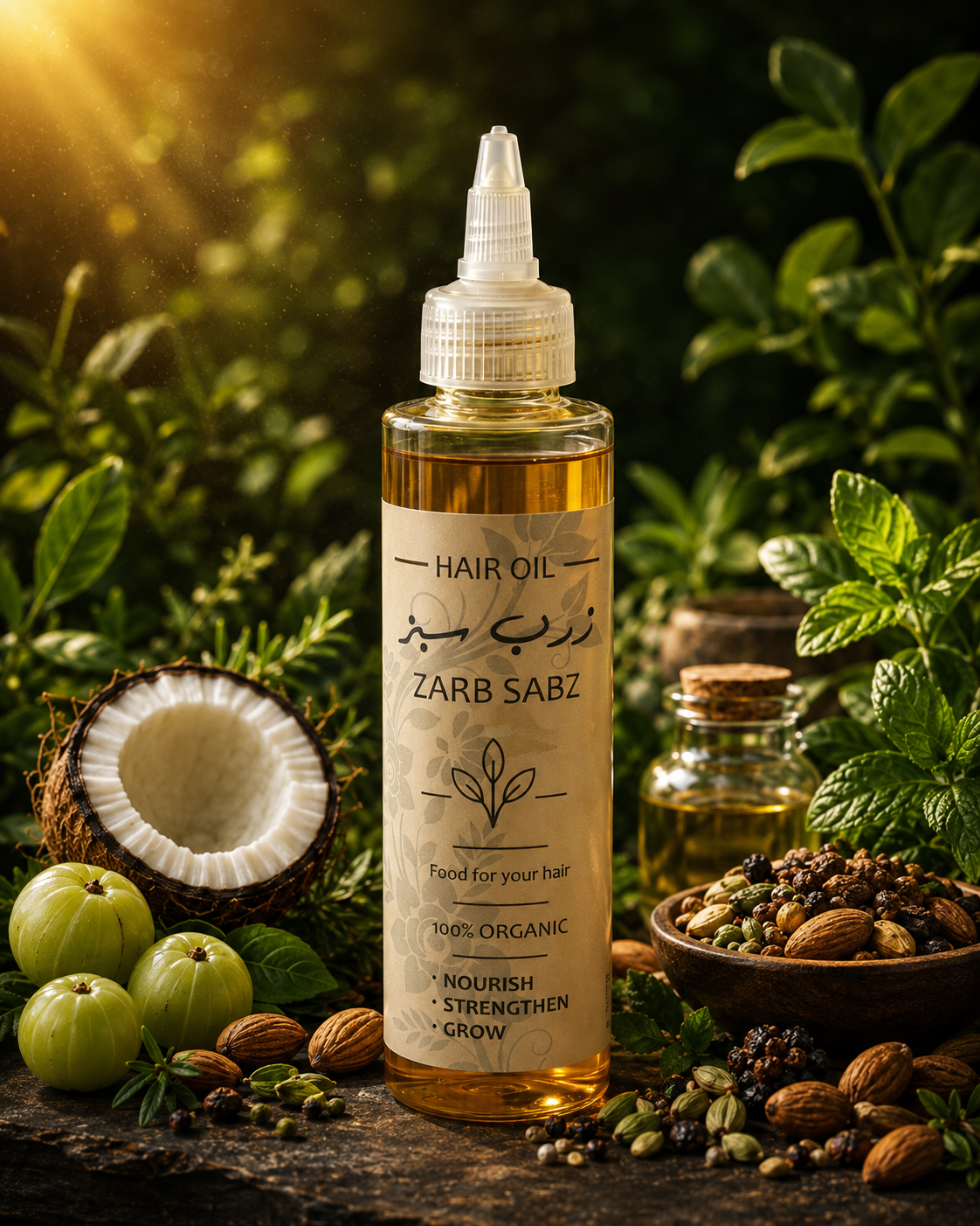 ZarbSabz Premium Herbal Hair Oil | Strong, Healthy & Shiny Hair