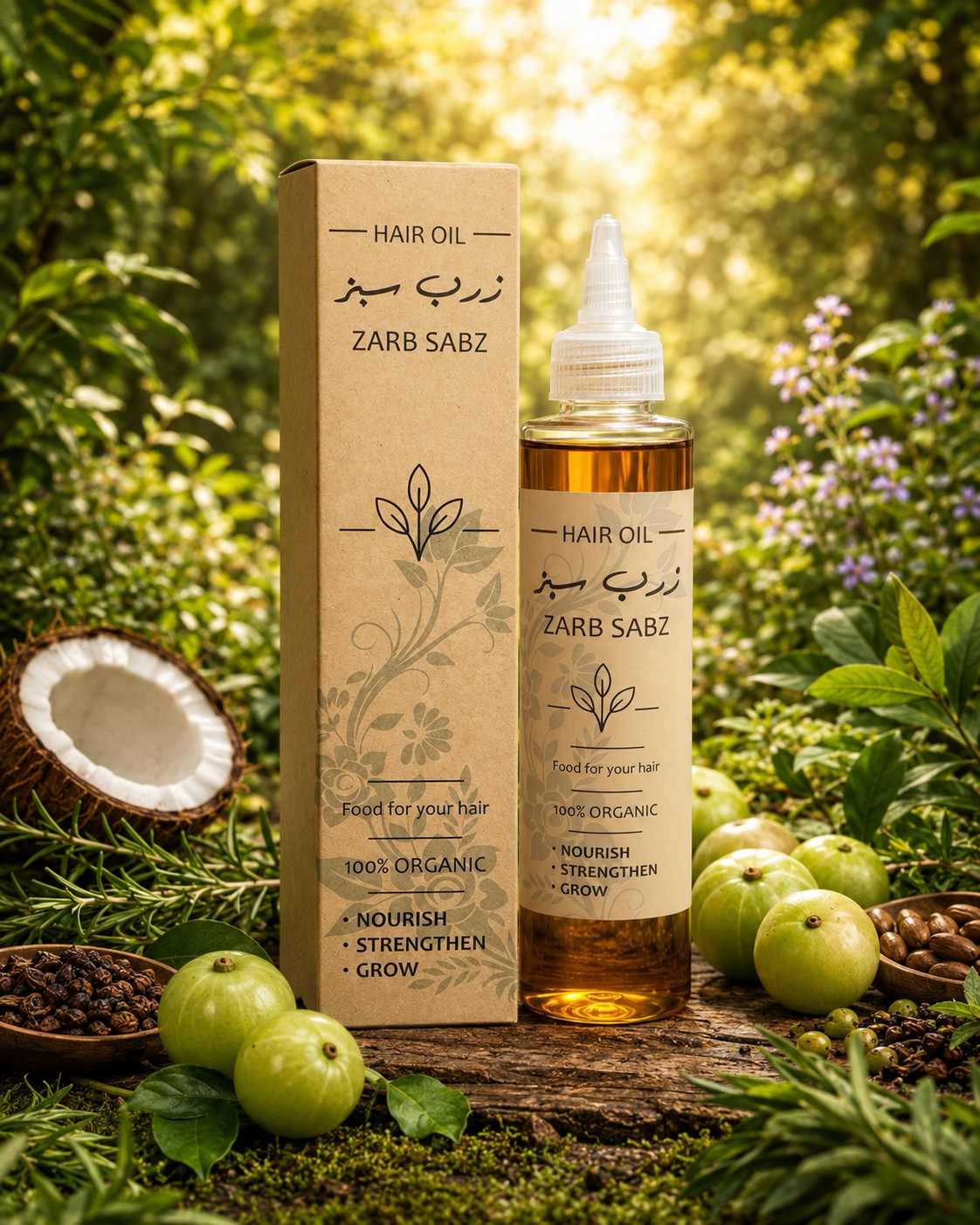 ZarbSabz Premium Herbal Hair Oil | Strong, Healthy & Shiny Hair